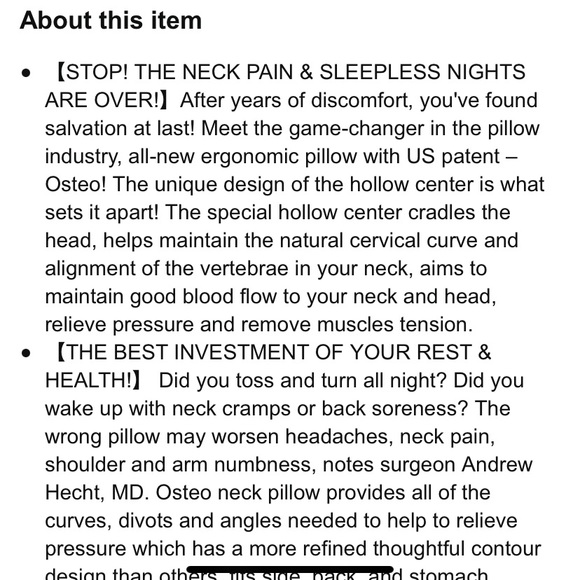 Osteo cervical memory foam pillow - Picture 8 of 12